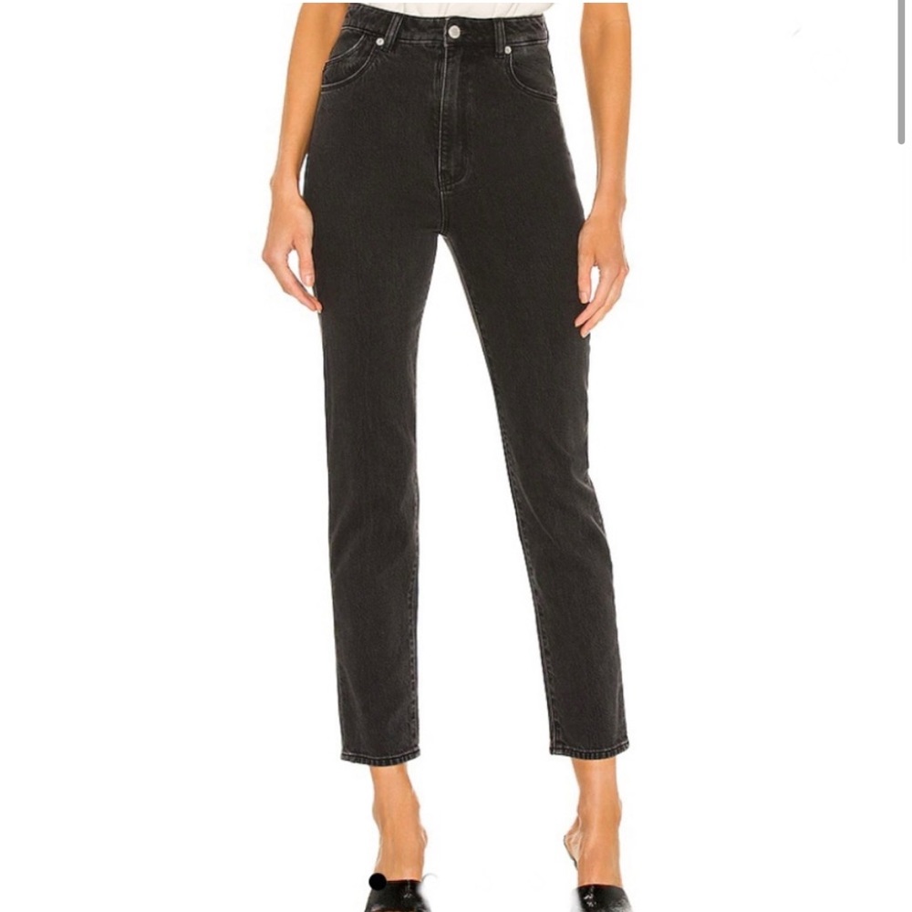 Rolla’s Dusters Super High Rise Slim Straight Jean Washed Black size 31